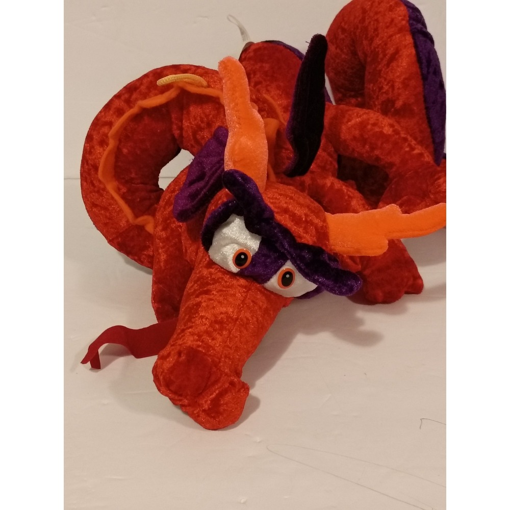 Classic Toy Company Winged Dragon Plush 37" Stuffed Animal‎ Snake Toy Red Purple